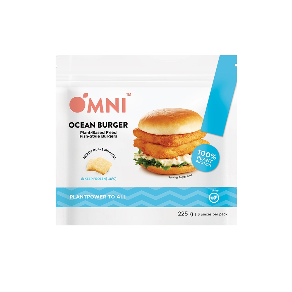 Omni 新魚堡 225g (純素植物性蛋白製)【玩饗食庫】素魚排 / 植物肉 / 未來肉 / 素肉 / 素食 年菜