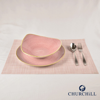 英國CHURCHiLL-點藏系列-粉紅色 碗盤餐具5件禮盒組