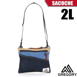 【GREGORY】可調式側背包 SACOCHE 2L (多口袋+可拆式肩帶+高品質YKK拉鍊)_米黃/藍_109457