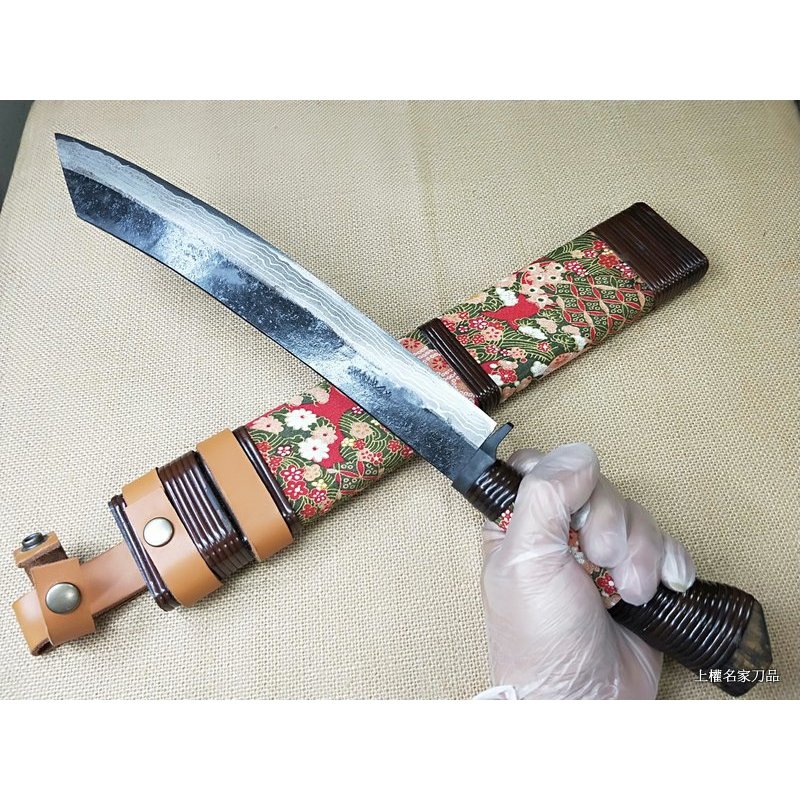 上權名家刀品 [ 日本製 ] SJ19M-004 佐治武士 日本刀 ( 鍛造千層鋼/藤木握柄 ) 獵刀 柴刀 狩獵 免運