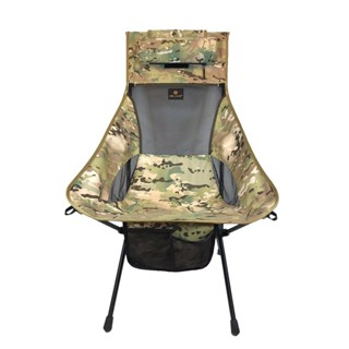 【OWL Camp】暗黑迷彩高背椅 露營椅 折疊椅 摺疊椅 戶外椅 釣魚椅【懂露營】