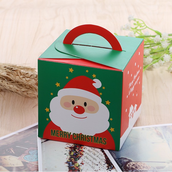 ▪5只入▪韓版聖誕老人蘋果紙盒/糖果盒/cupcake禮盒/餅乾牛軋糖巧克力盒