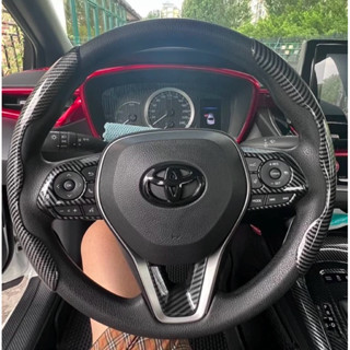 🔥隔日到貨 豐田 專用 碳纖維 方向盤套 Altis Camry Yaris Vios Rav4 wish cross
