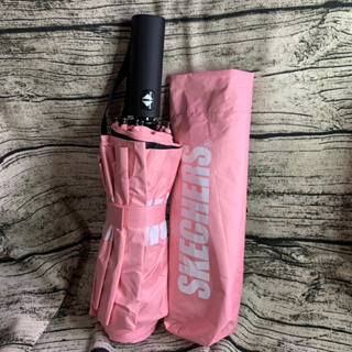 先貨🔥Skechers自動晴雨傘 粉紅色雨傘 馬卡龍雨傘 自動陽傘 粉色雨傘 自動雨傘 自動折疊傘 自動傘 居家用品