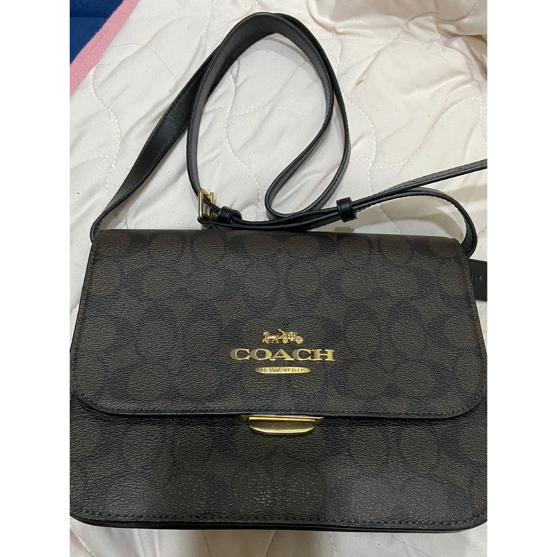 Coach 滿版老花斜背包二手二手現貨9.5成新