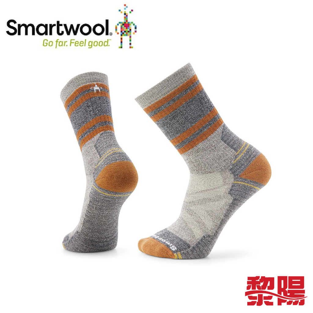Smartwool 美國 機能中級減震印花中長襪 灰褐 保暖襪/輕量/透氣/快乾/彈性/抗臭 44SW001894