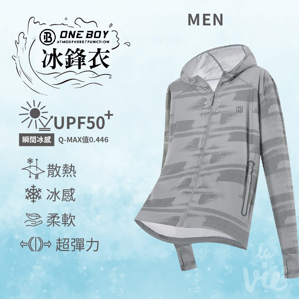 【ONE BOY代購】2023新款UPF50+防曬冰感A+級透氣機能冰鋒衣(男款迷彩風)/散熱/冰感/防曬/指套/超彈力