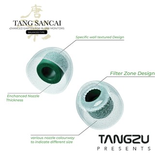 志達電子 TANGZU 唐族 TANG SANCAI 唐三彩 (均衡型/大口徑)氣壓平衡耳塞 三對六入