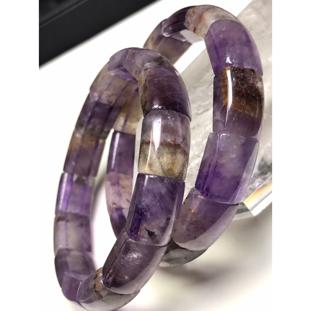紫鈦手排 紫鈦晶 極光 版寬11mm+ 鐲型手排 能量水晶