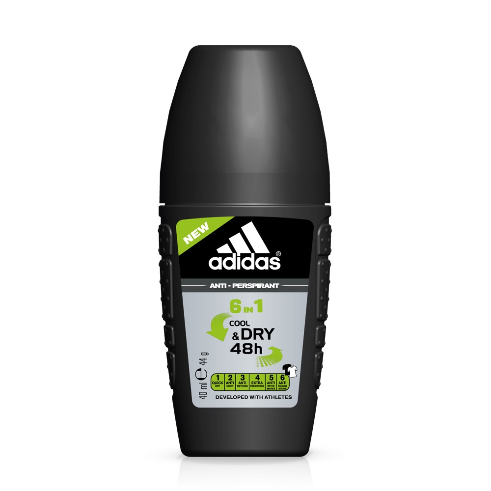 ★10%蝦幣★ adidas愛迪達男用6效合一長效制汗爽身滾珠40ml 止汗