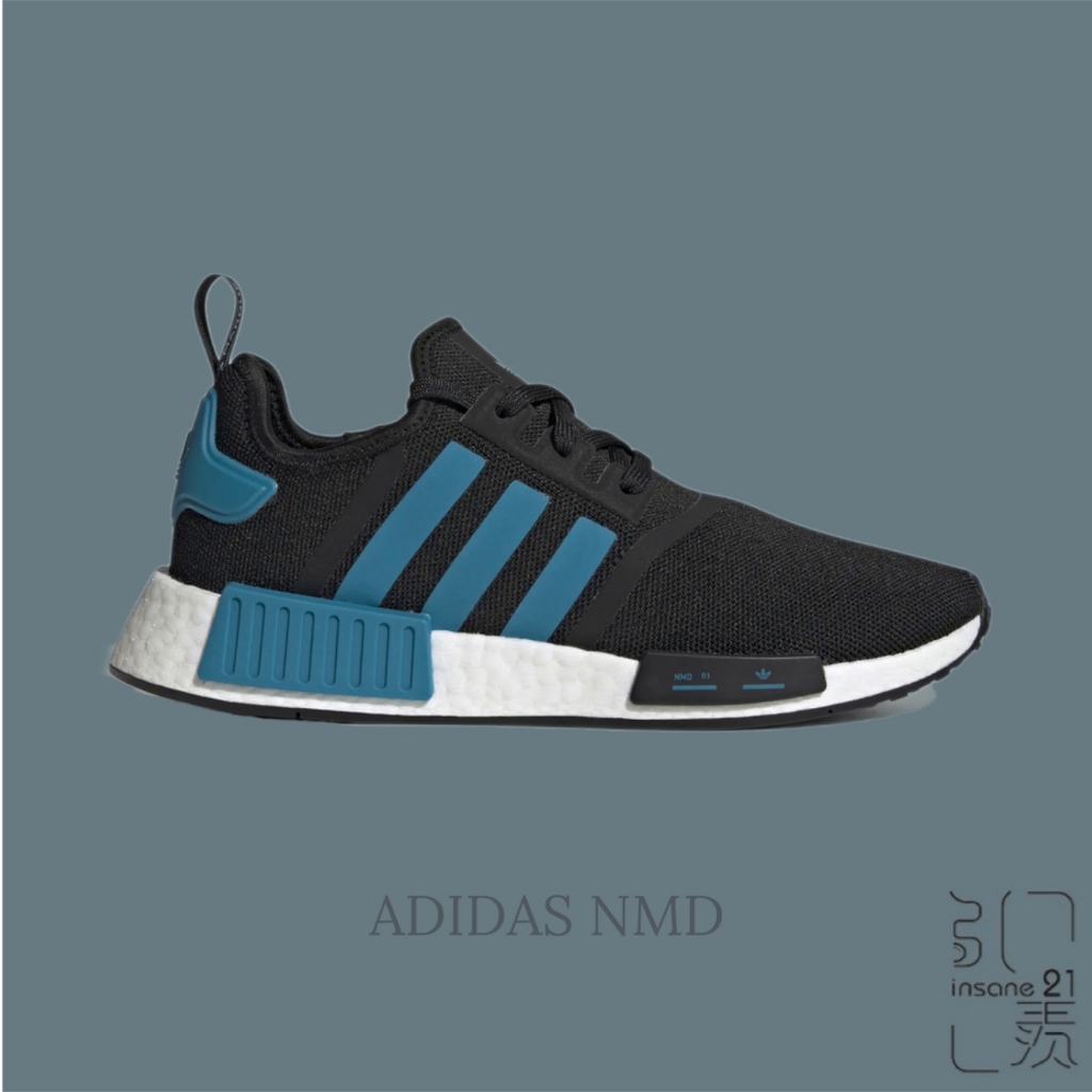 ADIDAS NMD R1 BOOST 黑藍 休閒鞋 三葉草 藍黑 襪套 男款 HQ4461【Insane-21】