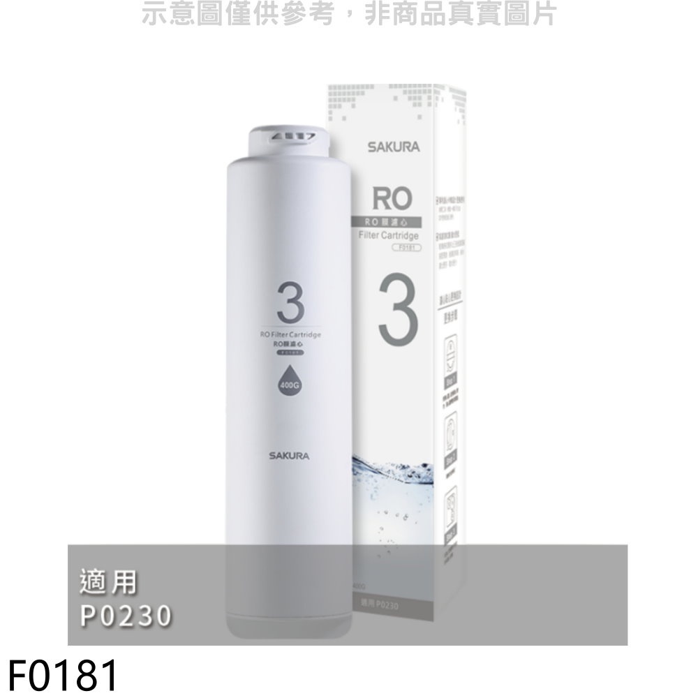 櫻花【F0181】RO膜(400G)第3道適用P0230濾心(送5%購物金) 歡迎議價