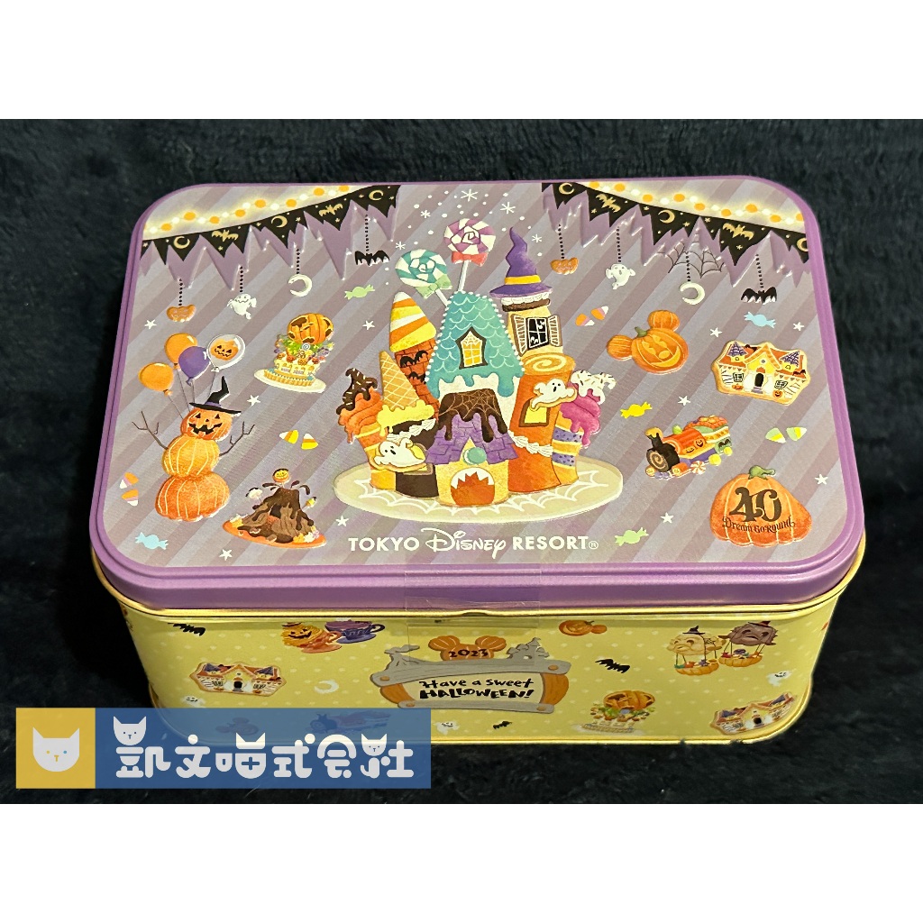 現貨下單即出【東京迪士尼海洋】萬聖節鐵盒餅乾 迪士尼40週年紀念 Tokyo Disney Sea 米奇餅乾