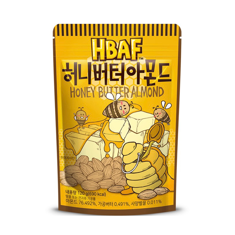 韓國直送🇰🇷HBAF 蜂蜜奶油味杏仁果