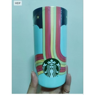 Starbucks 星巴克 彩虹好日不繡鋼杯 保溫瓶12oz 350ml