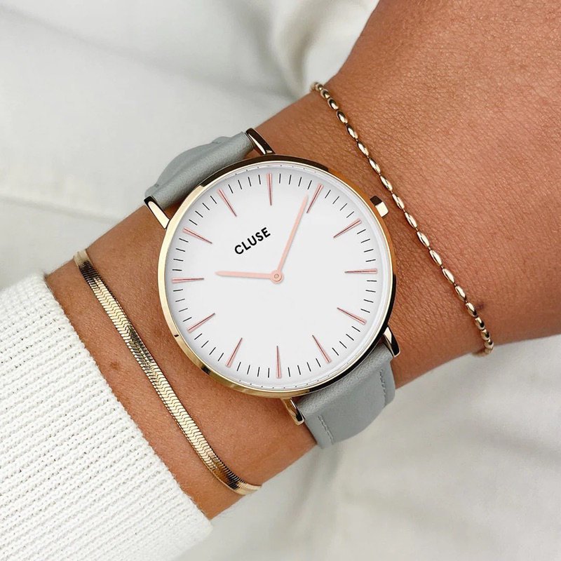 荷蘭手錶品牌 CLUSE 全新 紅絲絨錶帶 （另附灰色替換錶帶）