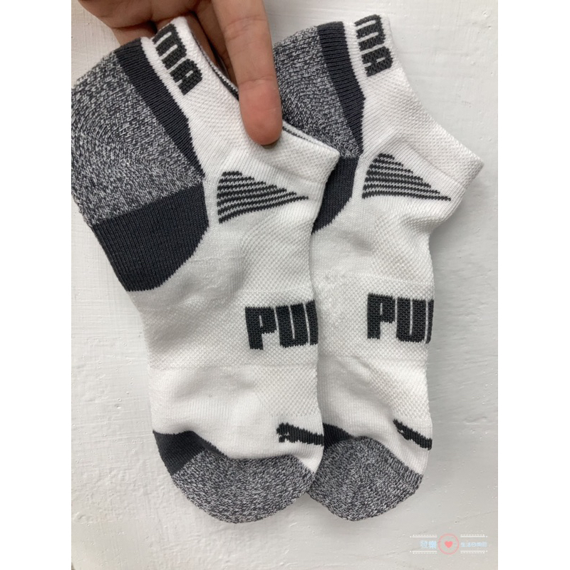 🍀發樂生活日用館🍀 Puma 男運動短襪 白灰（單賣）