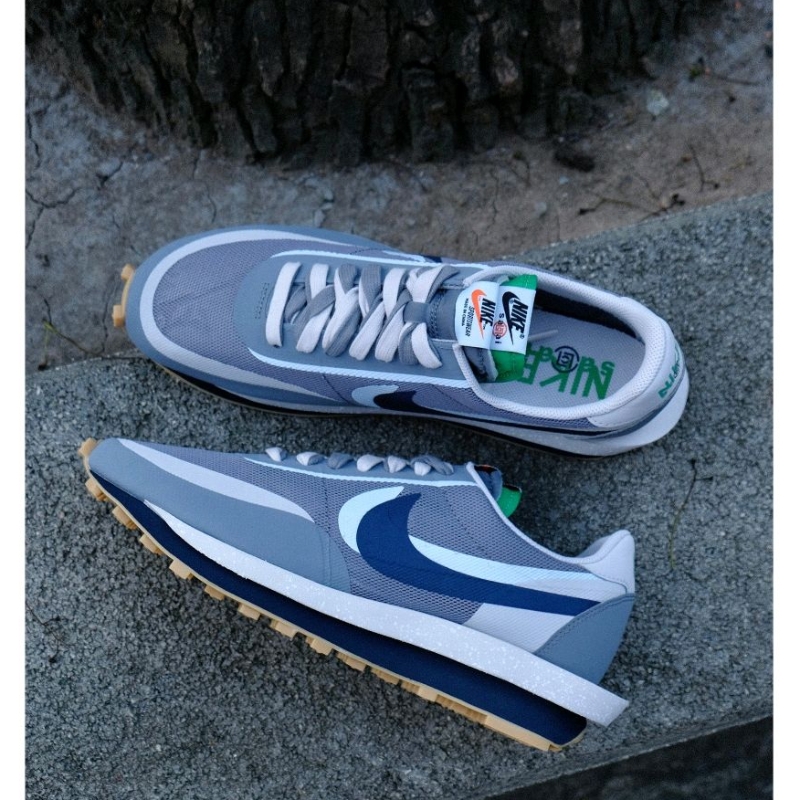 【吉米.tw】代購 CLOT x sacai x Nike LDWaffle  Grey DH3114-001