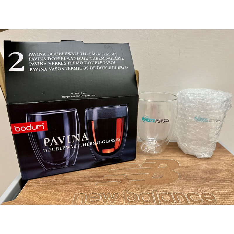 全新有盒 丹麥 Bodum PAVINA 雙層玻璃杯兩件組12oz/350cc 蛋杯 真空保溫杯