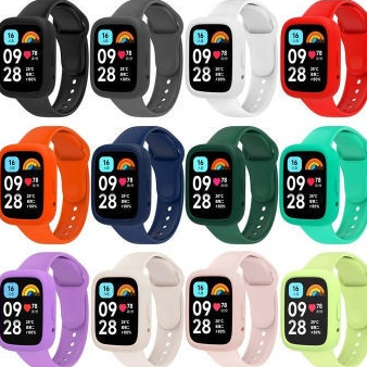 適用於 Redmi watch 3 官方矽膠錶帶 軟殼 紅米手錶3 手錶帶 保護殼 Redmi 手錶 3 腕帶 保護套