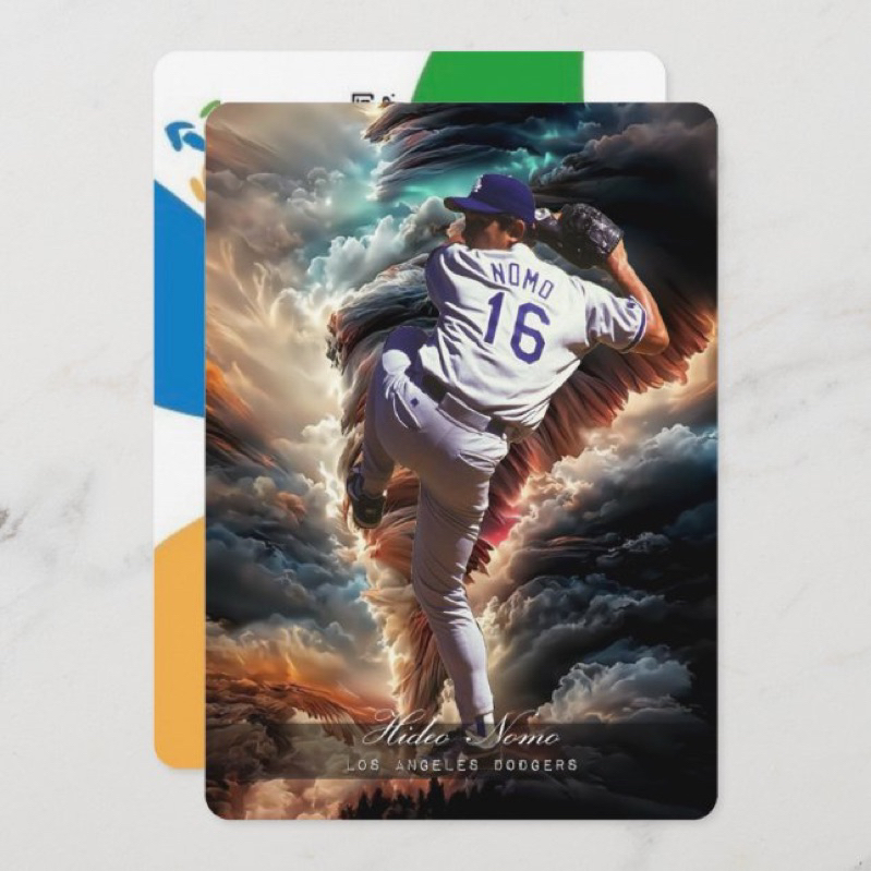 MLB 野茂英雄 Hido Nomo 龍捲風造型 悠遊卡 （實體悠遊卡、非貼紙）：Hideo Nomo 道奇隊 大聯盟