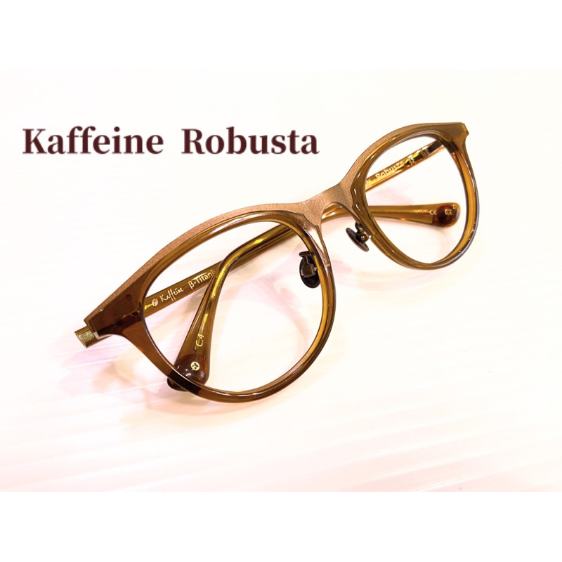 K1#眼鏡鏡框#Kaffeine 咖啡因 Robusta#圓框 鈦金屬膠框#韓流潮牌 #48口21-134
