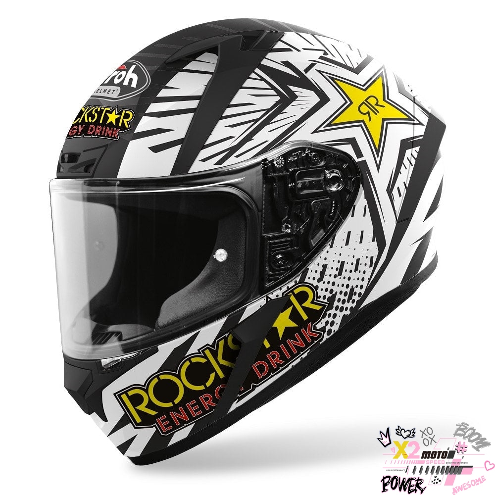 💟X2 Moto💟 Airoh® Valor Rockstar 消光 黑/白/黃