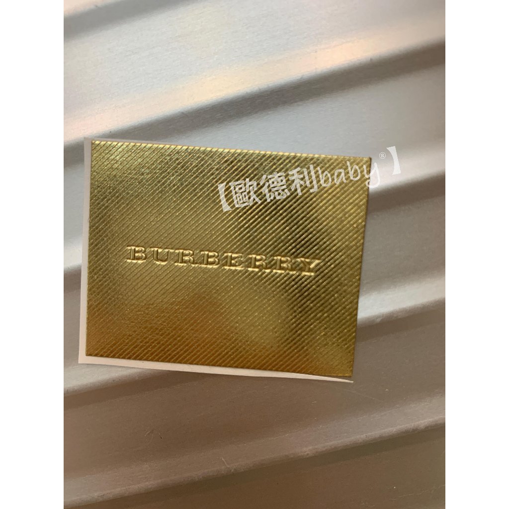 德國RIMOWA最佳搭配英國BURBERRY金標造型貼紙（行李箱/登機箱專用）