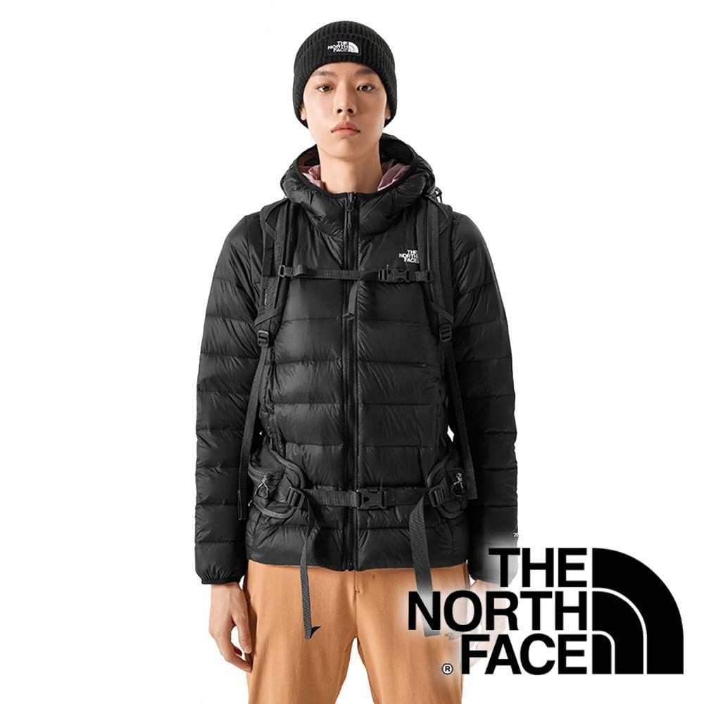 【THE NORTH FACE 美國】女雙面羽絨保暖連帽外套(FP700)『黑/淡紫』NF0A83OK