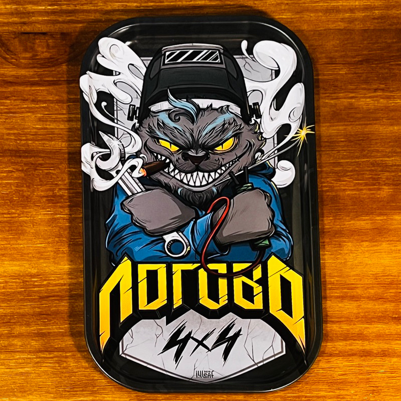 😺 新款限量 Bad cat Metal Rolling Tray  壞壞貓 雙面 捲菸盤 金屬盤 置物盤