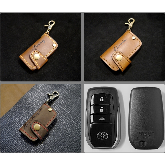 KH手工皮革工作室 MIT台灣豐田 Toyota ALPHARD SIENNA CAMRY 汽車晶片鑰匙包 鑰匙皮套