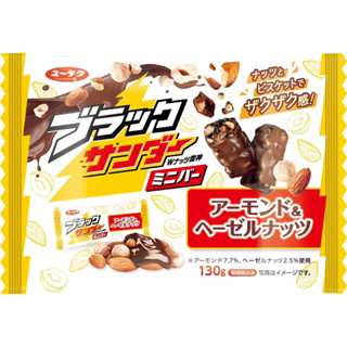 日本 有樂製菓 迷你雷神 杏仁豆堅果風味 巧克力餅乾