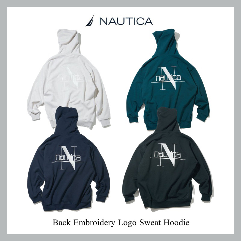 𝐏𝐈𝐍𝐆𝐈𝐍𝐉𝐏|Nautica 23AW Back Embroidery Logo Sweat Hoodie大N連帽T