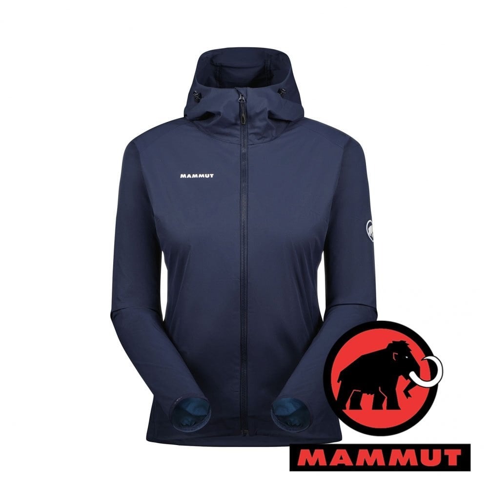 【MAMMUT 長毛象】GRANITE 女防風軟殼連帽外套『海洋藍』1011-00332