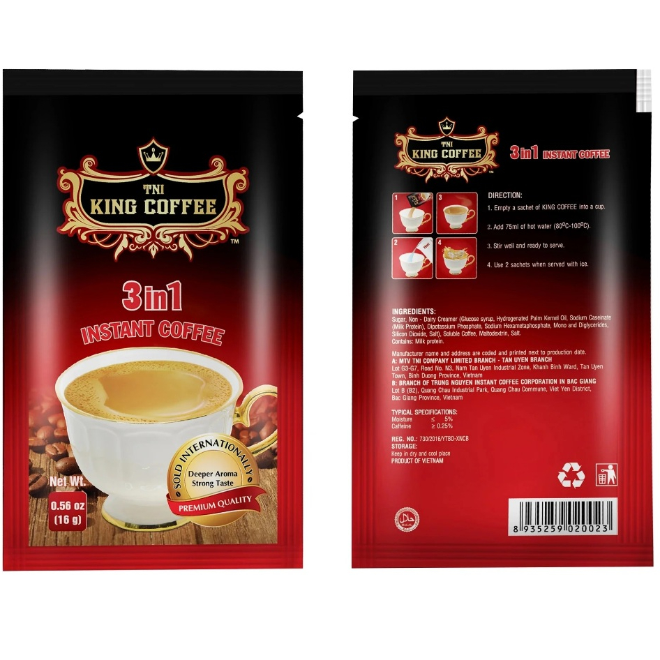 King Coffee 王者咖啡 二合一咖啡 三合一咖啡 即溶咖啡 越南咖啡 (散包單條 效期:2024.06.28)