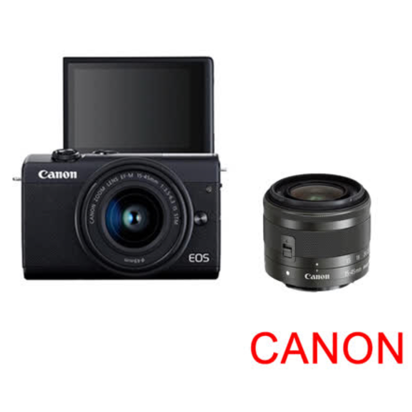 [二手][未過保] 9成新 Canon EOS M200 一機兩鏡（EF 15-45mm + EF 22mm）