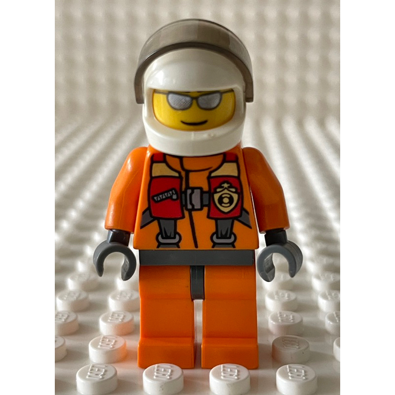 LEGO樂高 城市系列 絕版 二手 60015 海岸巡防 海巡 人偶 橘色