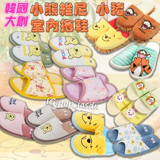 韓國大創 Daiso 維尼 小熊維尼室內拖鞋 小熊維尼 小豬 跳跳虎 除塵拖鞋 打掃拖鞋 拖鞋厚底拖 冬天 保暖 防滑