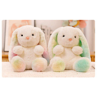 ❤️臺灣現貨❤️【3尺寸】彩虹兔子玩偶 小白兔抱枕 兔兔娃娃 聖誕禮物 交換禮物 生日送禮【開立發票】