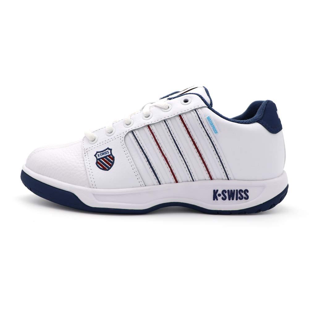 K-swiss Eadall WP 白紅藍 皮革 防潑水 休閒 運動鞋 男款 B4601【新竹皇家06781-175】