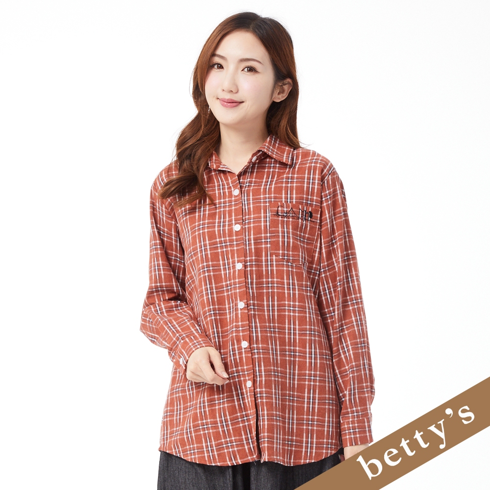 betty’s貝蒂思(25)蘇格蘭格紋襯衫(磚橘色)