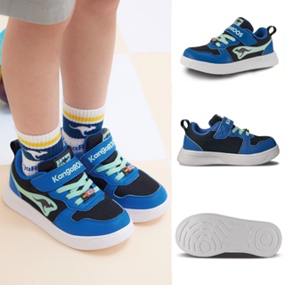 【KangaROOS 美國袋鼠鞋】童鞋 GLIDE輕量休閒童鞋 運動透氣 外出休閒鞋(藍/黑-KK32336)