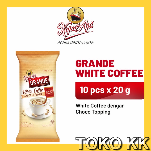 KOPI KAPAL API GRANDE WHITE COFFEE KOPI 10 SACHET KFD16 #28