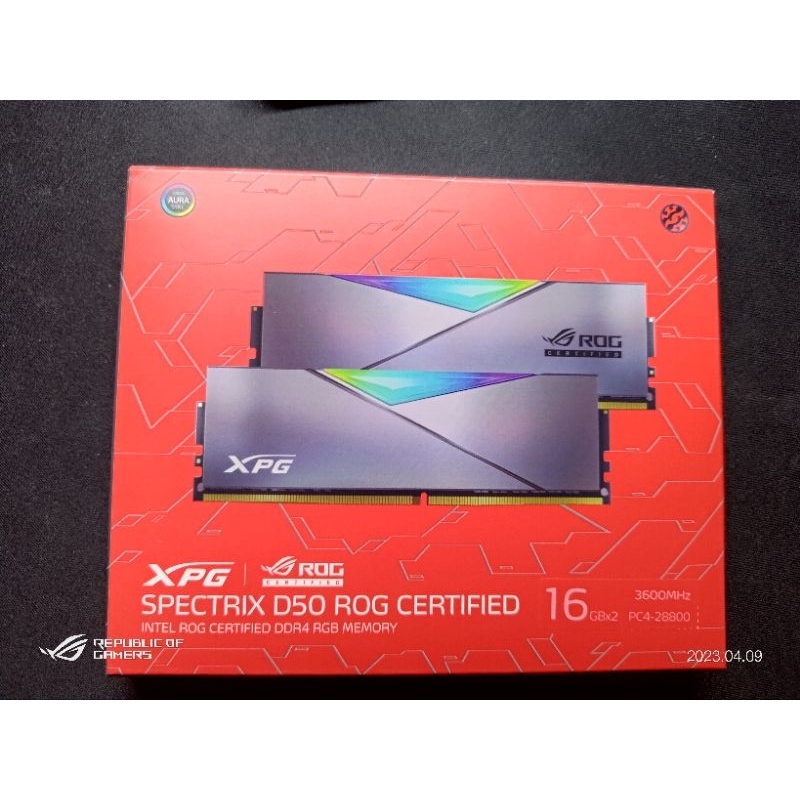 ADATA XPG SPECTRIX D50 ROG-CERTIFIED DDR4 RGB 32GB 3600MHz