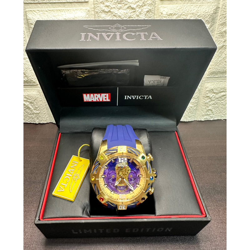 INVICTA英威塔正版男錶、薩洛斯金藍矽膠錶帶款式，全新運動矽膠錶帶款、超級防水份量十足