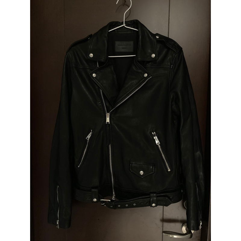 二手美品 ALLSAINTS ‘MANOR’ BIKER JACKET 搖滾龐克 騎士皮衣外套