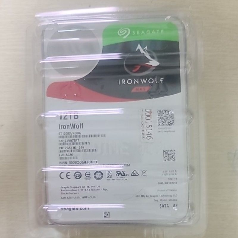 Seagate 二手IronWolf ST12000VN0007 12 TB 3.5 12T 12TB 內接硬碟 拆機品