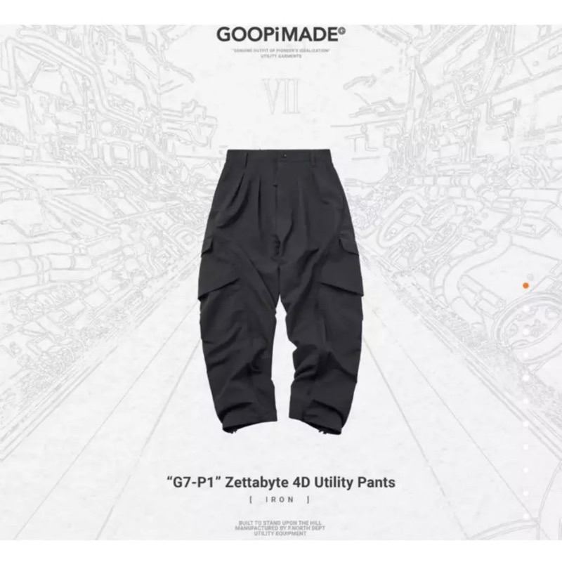 全新1 goopi GOOPiMADE “G7-P1” Zettabyte 4D Utility Pants