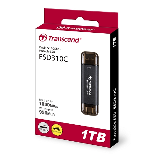 《sunlink-》Transcend 創見 ESD310C USB3.2/Type C 1TB 雙介面固態行動碟