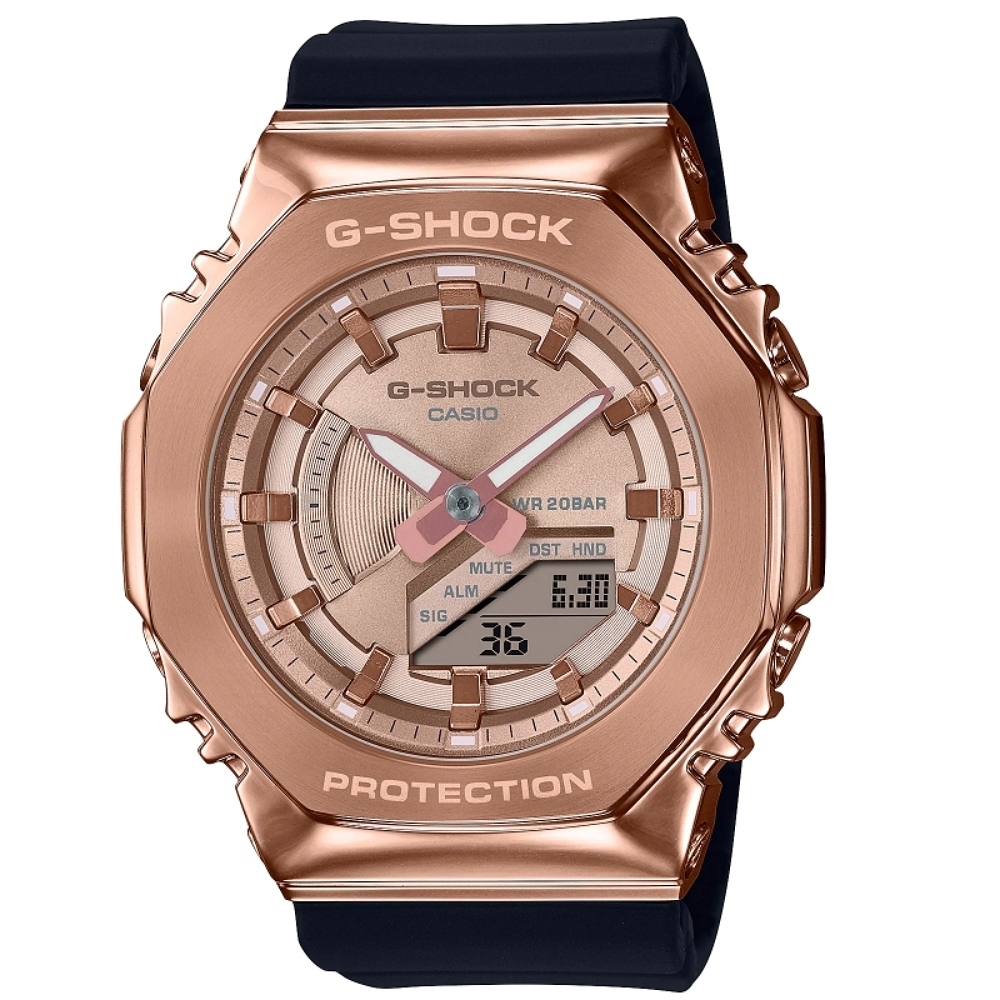 CASIO 卡西歐 G-SHOCK 農家橡樹 經典金屬運動腕錶 GM-S2100PG-1A4